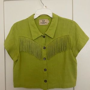 Fashion Brand Company Fringe Shirt Booger Green